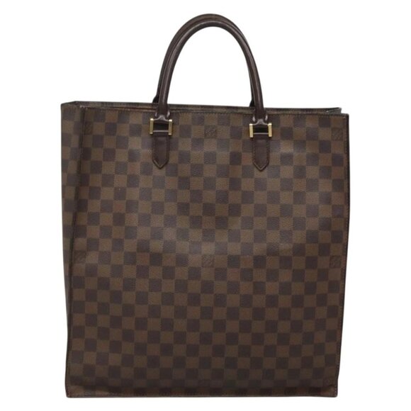 LOUIS VUITTON Damier Ebene Sac Plat Hand Bag N51140 LV Auth 135475 - Picture 3 of 14